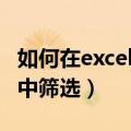 如何在excel中筛选数据透视表（如何在excel中筛选）