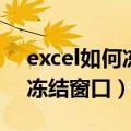 excel如何冻结窗口到几行几列（excel如何冻结窗口）