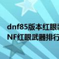 dnf85版本红眼装备选择（DNF85版本红眼用什么武器好DNF红眼武器排行）