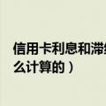 信用卡利息和滞纳金怎么计算的呢（信用卡利息和滞纳金怎么计算的）