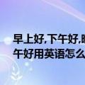 早上好,下午好,晚上好用英语怎么说（早上好英语怎么说下午好用英语怎么）