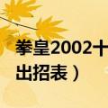 拳皇2002十周年冰女出招表（拳皇2002冰女出招表）