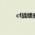 cf战绩查询手机版（cf战绩查询）