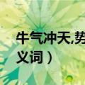 牛气冲天,势不可挡的近义词（势不可挡的近义词）