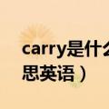 carry是什么意思英语翻译（carry是什么意思英语）