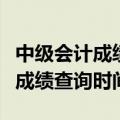 中级会计成绩查询时间啥时候公布（中级会计成绩查询时间）