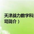 天津战力数字科技有限公司（关于天津战力数字科技有限公司简介）