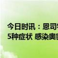 今日时讯：恩司特韦的抗病毒效果优异还能改善奥密克戎的5种症状 感染奥密克戎一般几天会出现症状