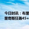 今日时讯：布里奇斯生涯新高45分篮网胜热火 生涯之夜布里奇斯狂轰45+8+5率队取胜