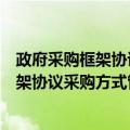 政府采购框架协议采购方式管理暂行办法（关于政府采购框架协议采购方式管理暂行办法简介）