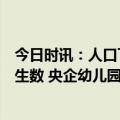 今日时讯：人口下滑波及教育行业去年出生人口少于高校招生数 央企幼儿园首次对外招生