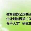 教育部办公厅关于下达2007年“少数民族高层次骨干人才”研究生招生计划的通知（关于教育部办公厅关于下达2007年“少数民族高层次骨干人才”研究生招生计划的通知简介）