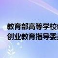 教育部高等学校创业教育指导委员会（关于教育部高等学校创业教育指导委员会简介）