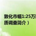 敦化市幅1:25万区域地质调查（关于敦化市幅1:25万区域地质调查简介）