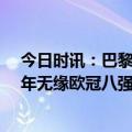 今日时讯：巴黎本赛季欧冠场场丢分16强唯一 梅西连续三年无缘欧冠八强