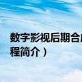 数字影视后期合成项目教程（关于数字影视后期合成项目教程简介）