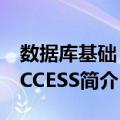 数据库基础：ACCESS（关于数据库基础：ACCESS简介）