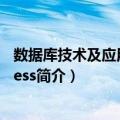 数据库技术及应用：Access（关于数据库技术及应用：Access简介）