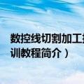 数控线切割加工技能实训教程（关于数控线切割加工技能实训教程简介）