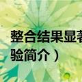 整合结果显著性检验（关于整合结果显著性检验简介）