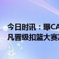 今日时讯：曝CAB抽中广东等4队核查工资帽情况 张镇麟曾凡晋级扣篮大赛决赛