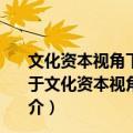 文化资本视角下中国农村流动人口的城市融入问题研究（关于文化资本视角下中国农村流动人口的城市融入问题研究简介）