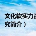 文化软实力战略研究（关于文化软实力战略研究简介）