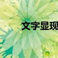 文字显现法（关于文字显现法简介）