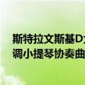 斯特拉文斯基D大调小提琴协奏曲（关于斯特拉文斯基D大调小提琴协奏曲简介）