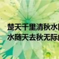 楚天千里清秋水随天去秋无际的意思（文言文楚天千里清秋水随天去秋无际的意思）