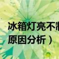 冰箱灯亮不制冷怎么回事（冰箱灯亮不制冷的原因分析）