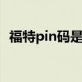 福特pin码是什么意思（福特pin码的意思）