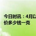 今日时讯：4月以来金价首跌破每盎司2000美元 金价下跌金价多少钱一克