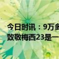 今日时讯：9万多梅西签名金球丢失快递仅赔90元 因凡蒂诺致敬梅西23是一个特别的数字是梅西决赛进球的时间