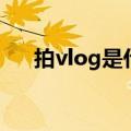 拍vlog是什么意思（拍vlog是啥意思）