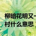 柳暗花明又一村什么意思（词语柳暗花明又一村什么意思）