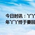 今日时讯：丫丫回国将用特制航空箱专机运送 阔别祖国20年丫丫终于要回来了