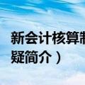 新会计核算制度释疑（关于新会计核算制度释疑简介）