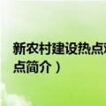 新农村建设热点难点着力点（关于新农村建设热点难点着力点简介）