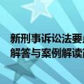 新刑事诉讼法要点解答与案例解读（关于新刑事诉讼法要点解答与案例解读简介）