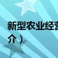 新型农业经营体系（关于新型农业经营体系简介）