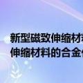 新型磁致伸缩材料的合金化和微观机制研究（关于新型磁致伸缩材料的合金化和微观机制研究简介）