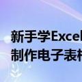 新手学Excel制作电子表格（关于新手学Excel制作电子表格简介）