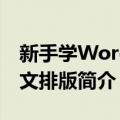 新手学Word图文排版（关于新手学Word图文排版简介）