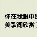 你在我眼中是最美是什么歌（你在我眼中是最美歌词欣赏）