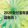 2020支付宝年度关键词是怎么来的（2020支付宝年度关键词来历）