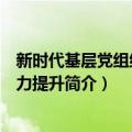 新时代基层党组织组织力提升（关于新时代基层党组织组织力提升简介）