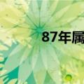 87年属什么生肖（87年的属相）