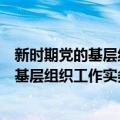 新时期党的基层组织工作实务：组织工作（关于新时期党的基层组织工作实务：组织工作简介）