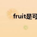 fruit是可数名词吗（是不可数名词）